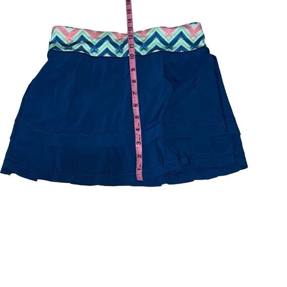 Ivivva by Lululemon Girls sz 10 Blue Pleated Skort Elastic Waist Pull-On - Picture 3 of 7
